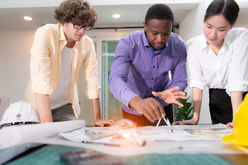 People working on a project